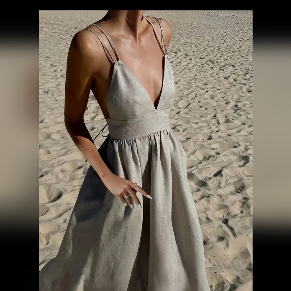 Brand NEW Green Backless Sundress